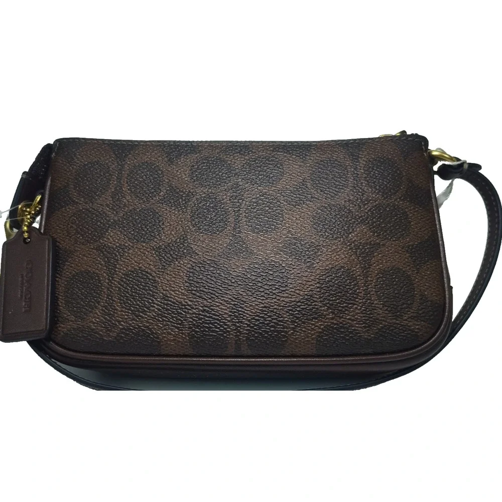 Coach Plaza Bag 18 in Signature Canvas Small Handbag-Brown-NWT